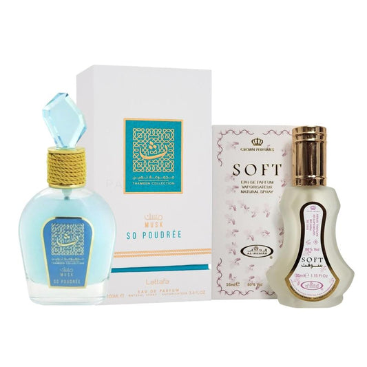 Pack of Musk So Poudree Thameen  and Soft Perfume
