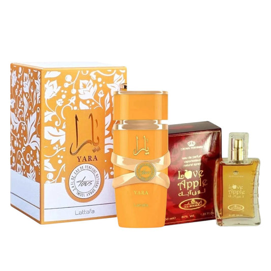 Pack of Yara Tous and Love Apple Perfume
