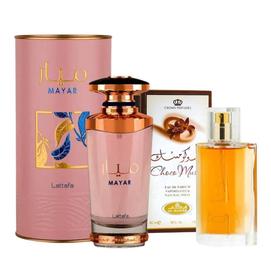 Pack of Mayar  Eau de Parfum Spray and Choco musk