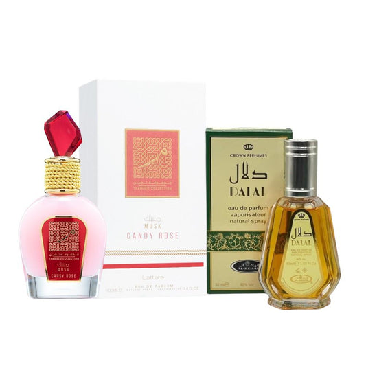 Pack of Musk Candy Rose Thameen and Dalal perfume