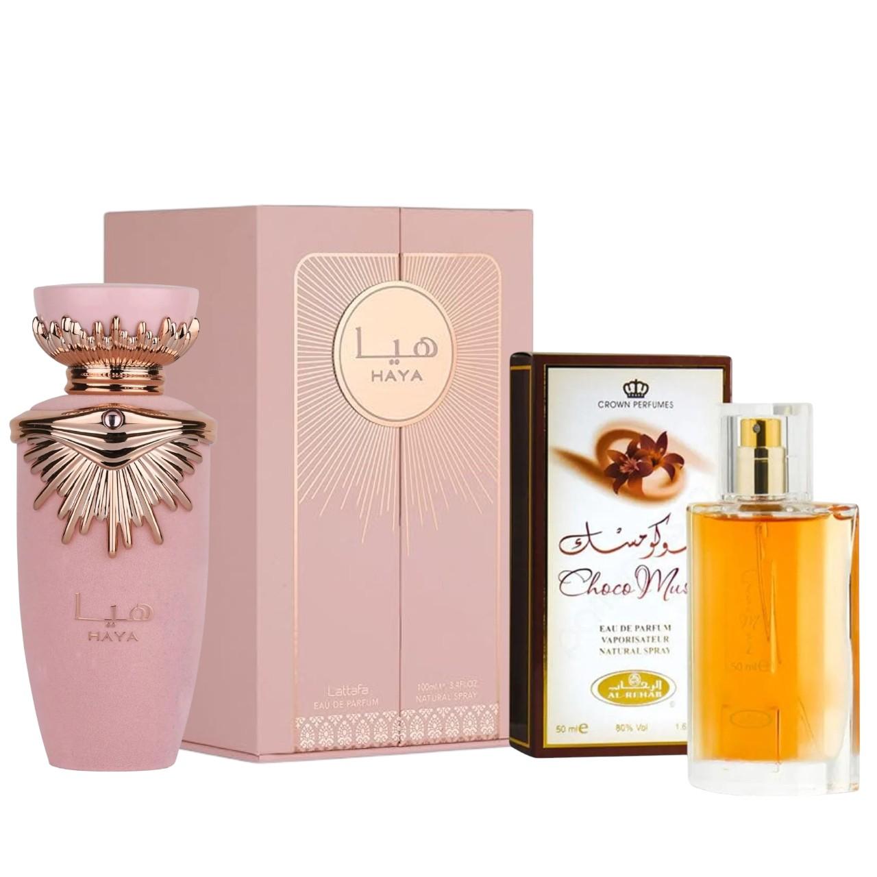 Haya EDP and choco musk perfume