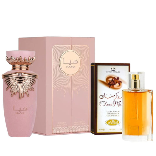 Haya EDP and choco musk perfume