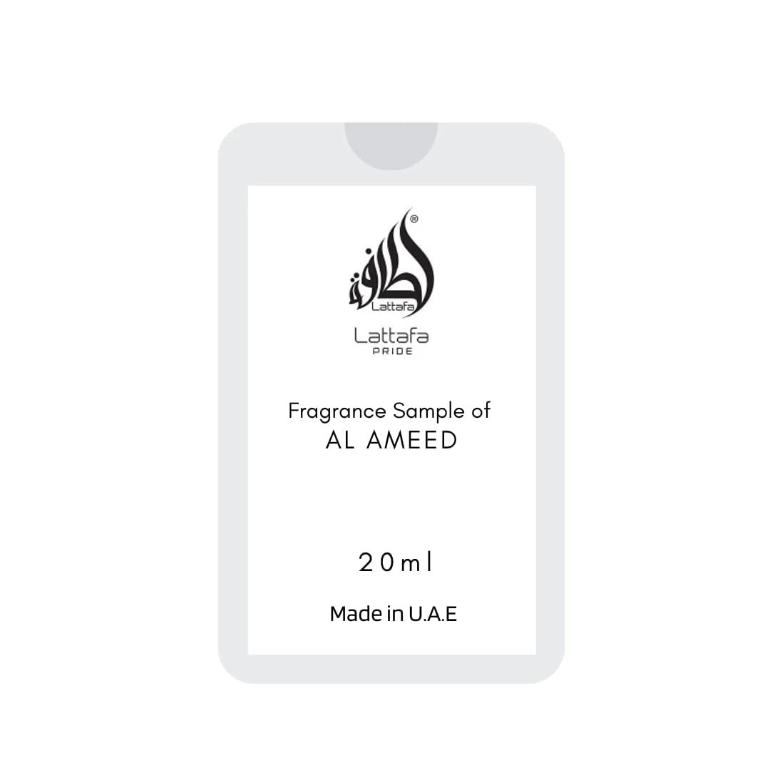 Lattafa Al Ameed Silver Eau De Parfum Spray for Unisex, 20ml/0.67 Oz