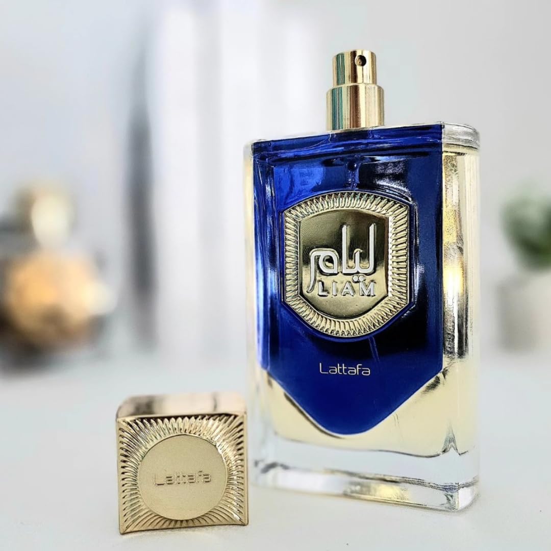 Lattafa Liam Blue Shine 3.4 Ounce Eau de Parfum Spray for Unisex