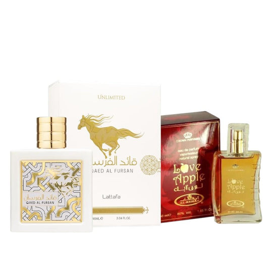 Pack of Qaed Al Fursan Unlimited and Love Apple Perfume