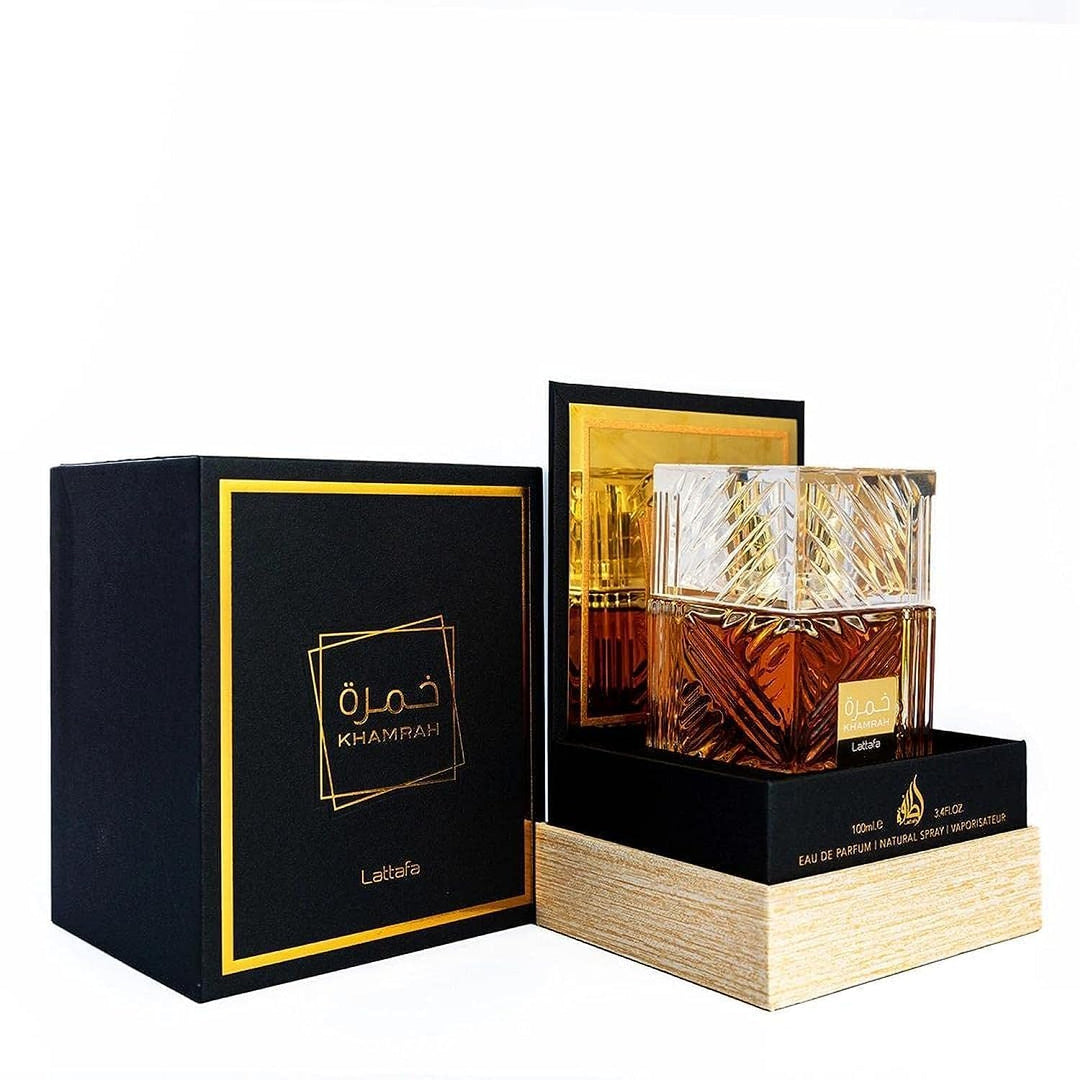 Lattafa Perfumes Khamrah 3.4 Ounce for Unisex Eau de Parfum Spray.