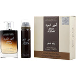 Load image into Gallery viewer, Lattafa Ameer Al Oudh 2 piece set for Unisex (3.4 Ounce Eau de Parfum Spray + 1.7 Ounce Deodorant Spray)
