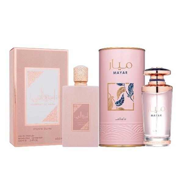 Pack of Asdaaf Ameerat Al Arab Prive Rose and Mayar Spray