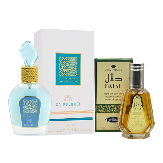 Pack of Musk So Poudree Thameen Collection and Dalal perfume