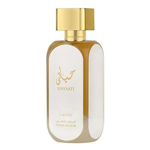 Lattafa Hayaati Gold Elixir Eau De Parfum Spray for Unisex, 3.4 Ounce