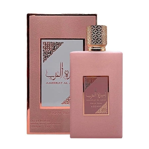 Lattafa Asdaaf Ameerat Al Arab Prive Rose Eau de Parfum Spray for Women, 3.4 Ounce