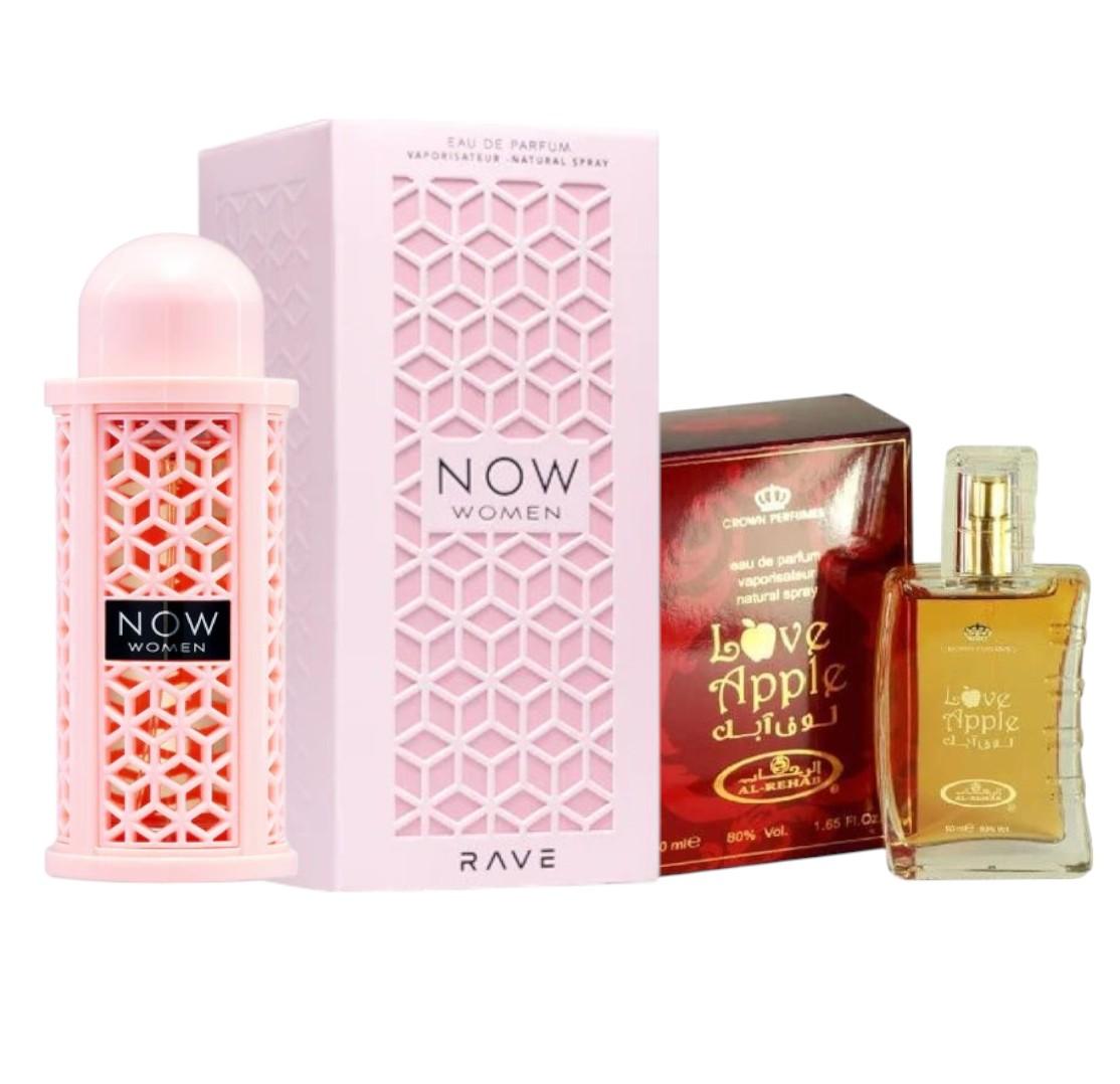 Pack of Rave Now  and Love Apple Perfume