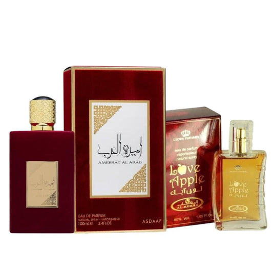 Pack of Asdaaf Ameerat Al Arab and Love Apple Perfume