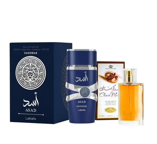 Asad Zanzibar and choco musk perfume